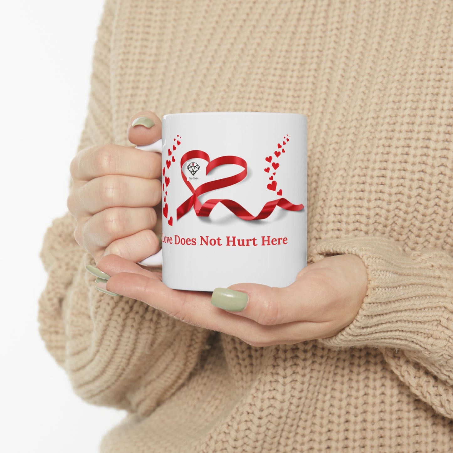The Love Ceramic Mug 11oz By BayLisia Ewing