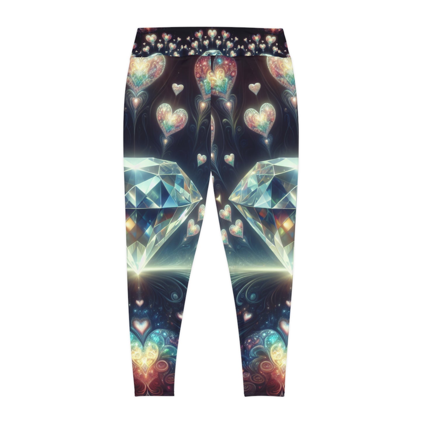 Diamonds and Hearts Plus Size Leggings