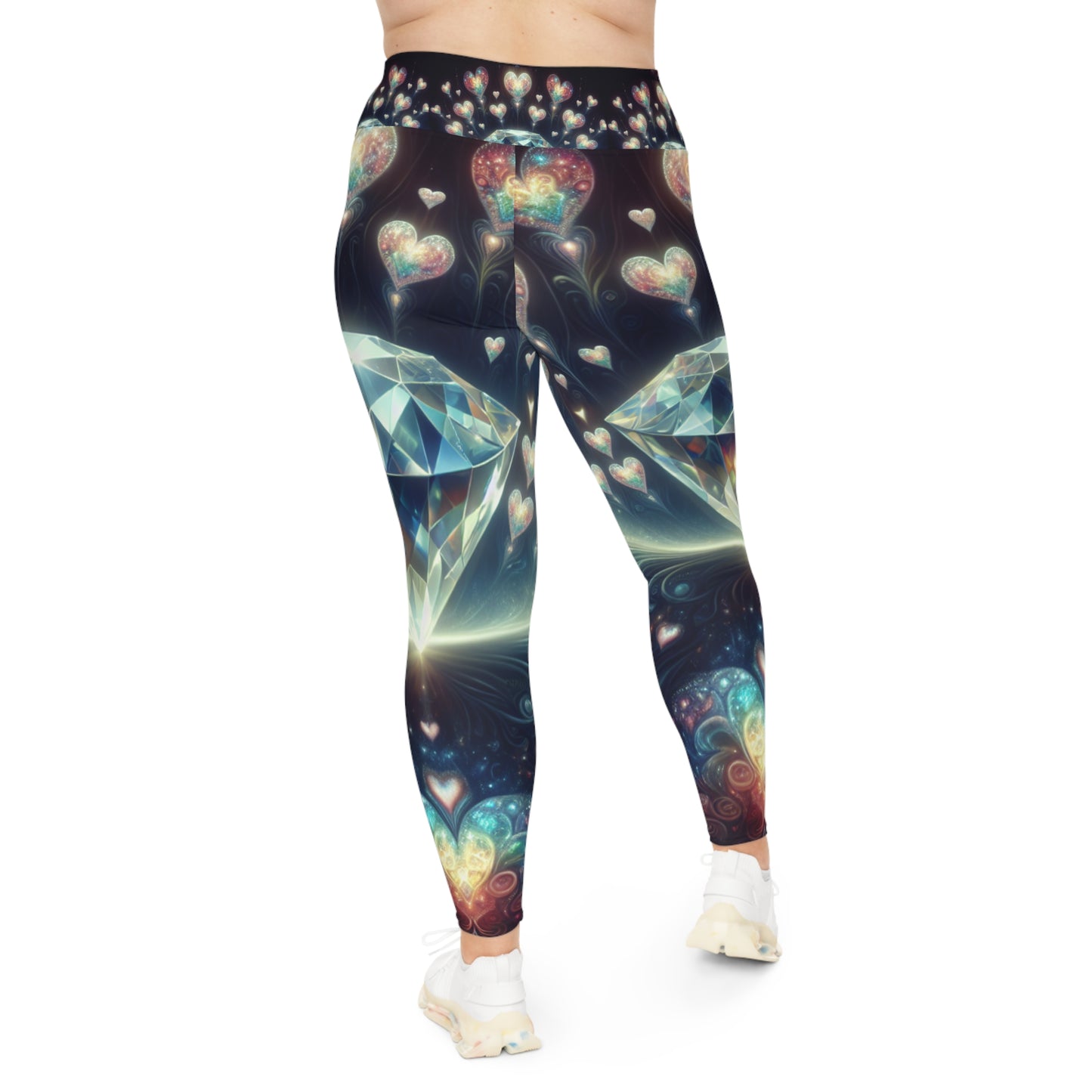 Diamonds and Hearts Plus Size Leggings