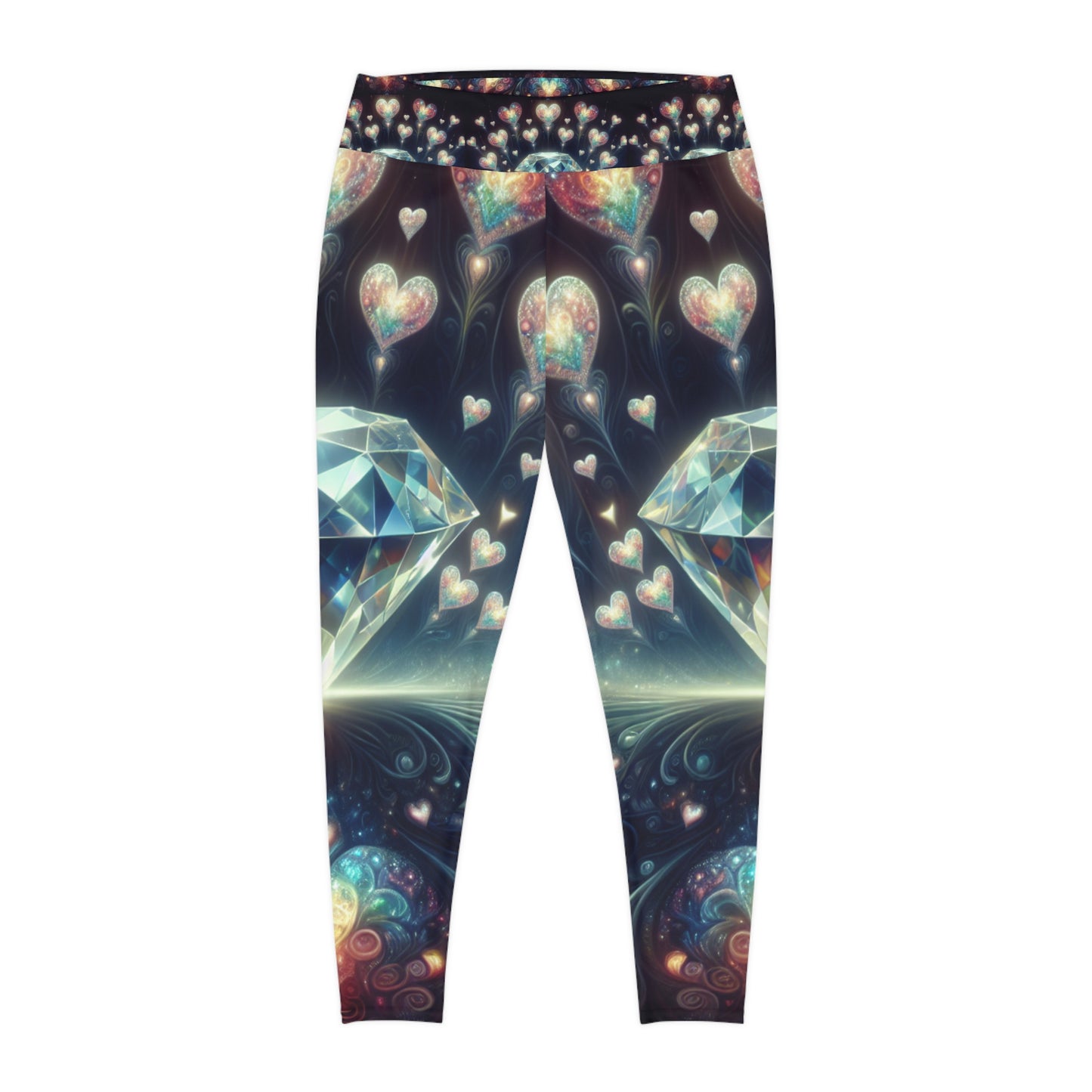 Diamonds and Hearts Plus Size Leggings