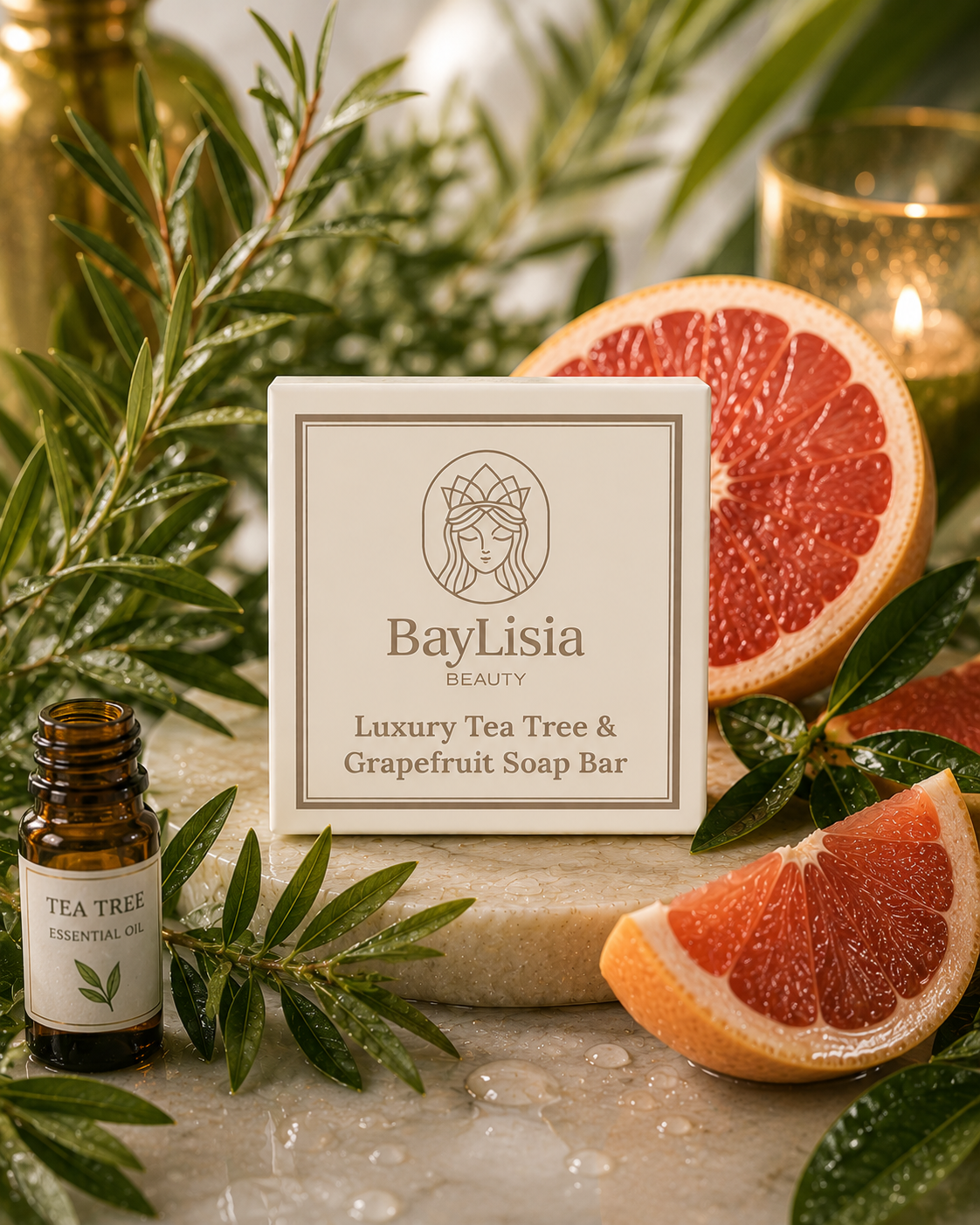 BayLisia Beauty Luxury Tea Tree & Grapefruit Soap Bar