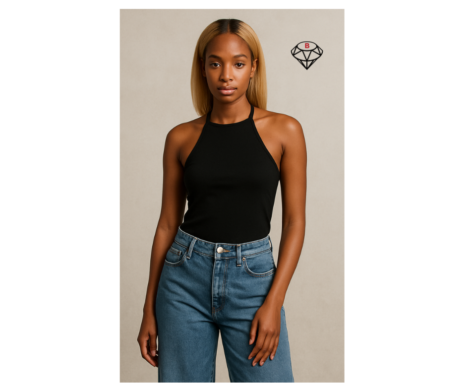 BayLisia Black Halter Top Made in the USA
