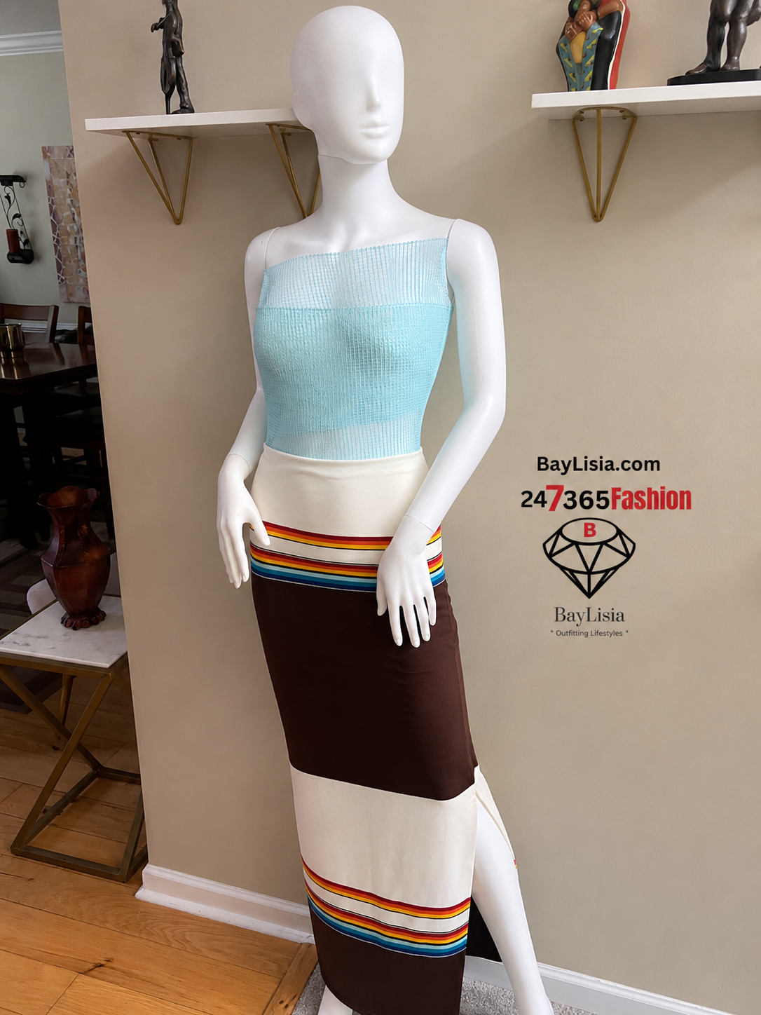 Convertible Jersey Knit Dress & Skirt | Designer Resort Wear | BayLisia