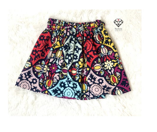 Girl's Print Volume Skirt