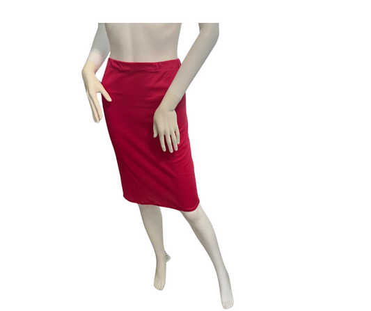 Pink Knit Pencil Skirt