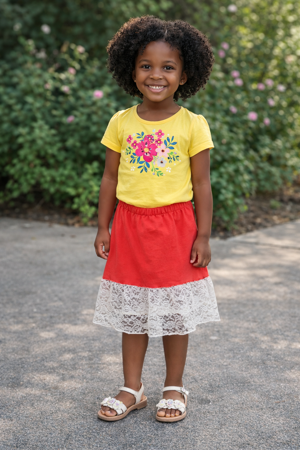 Ready-to-Ship Lace Trim Jersey Skirt (Kids + Mommy & Me) — Spring/Summer 2026