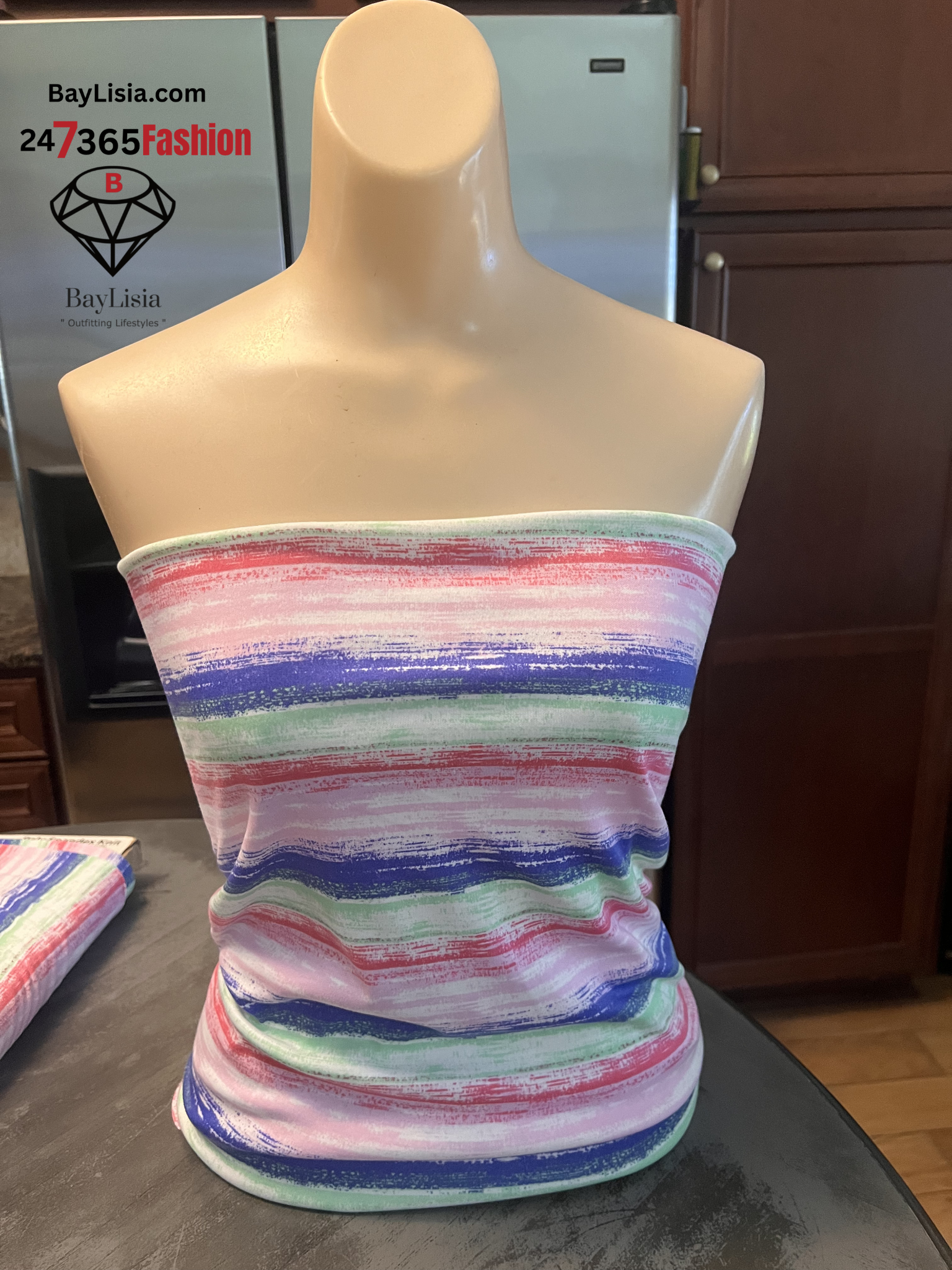 BayLisia Designer Long Jersey Knit Tube Top | Women's Stretch Strapless Top