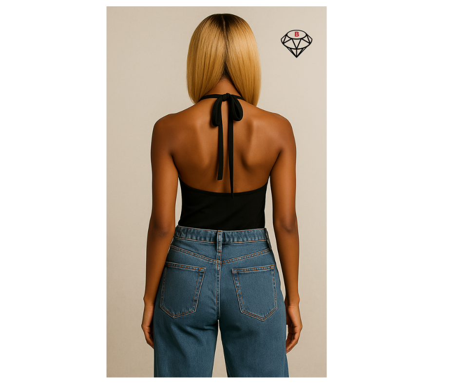 BayLisia Black Halter Top Made in the USA