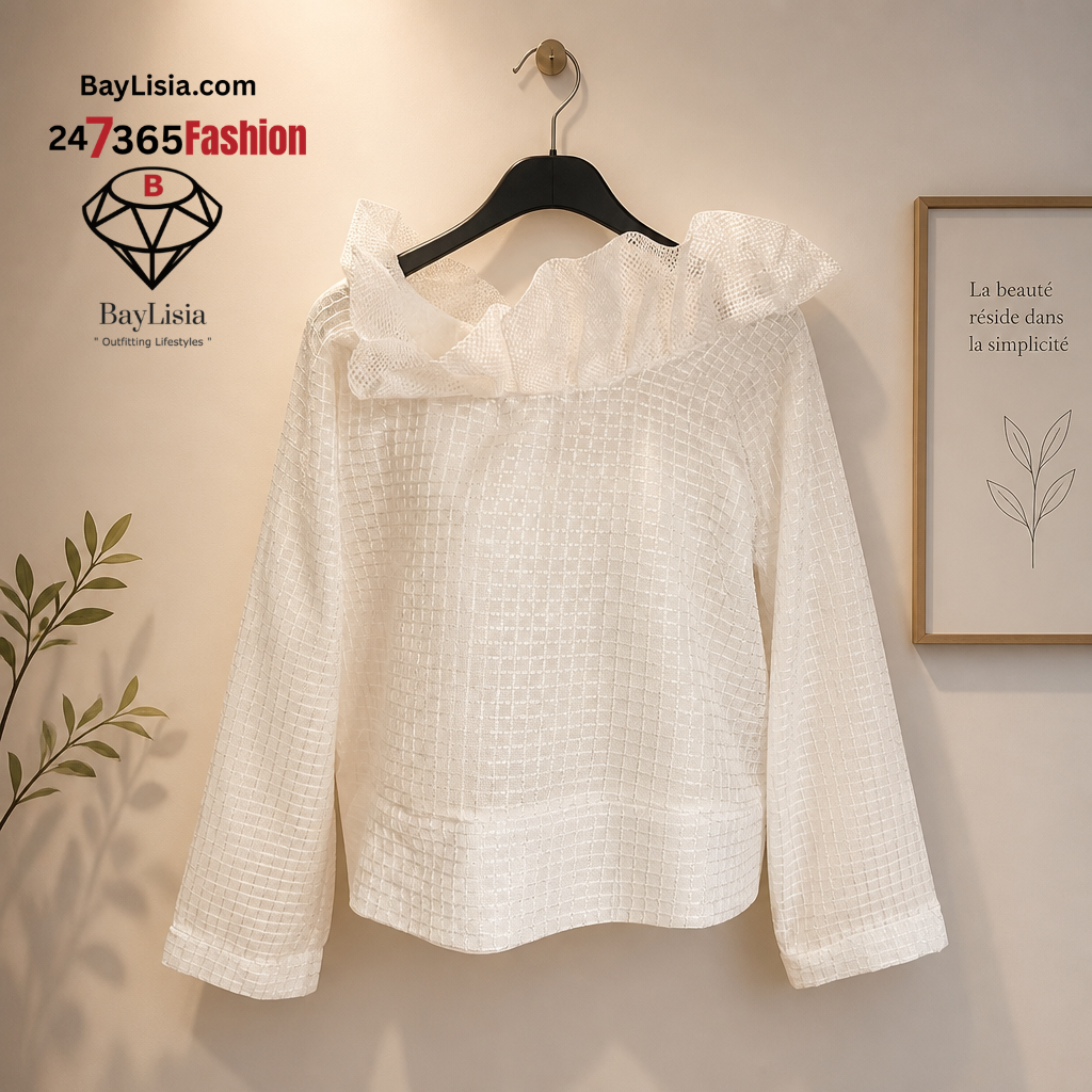 BayLisia Sheer Summer Designer Editorial Blouse