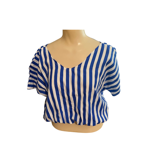 Short Sleeve striped Blouse