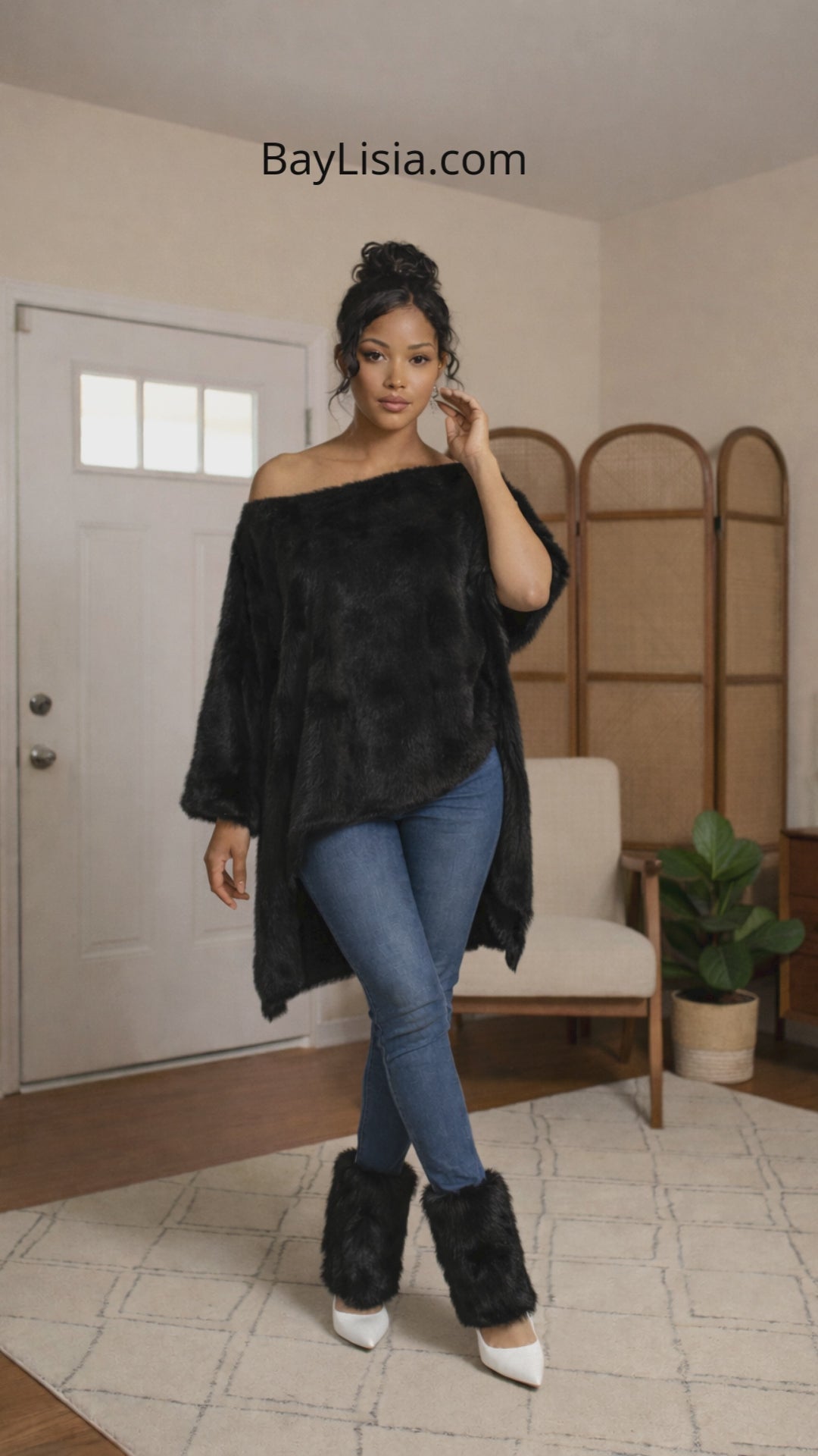 Off-Shoulder Asymmetrical Blouse | Poly-Cotton Blend- Ready to Ship